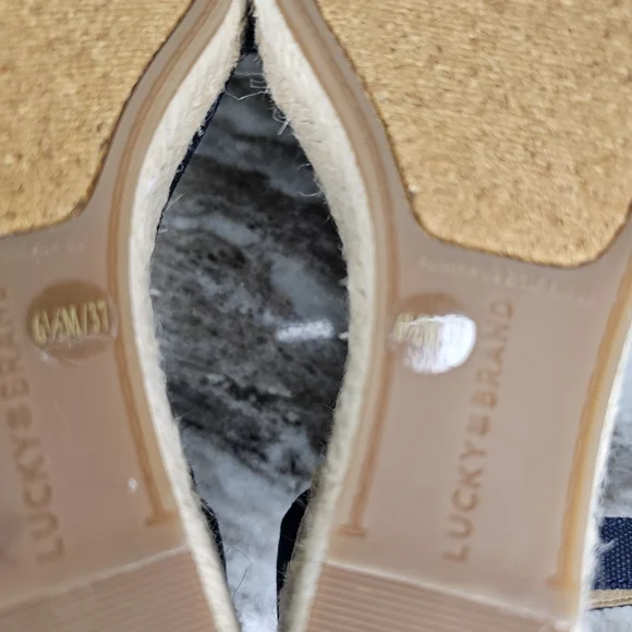 Lucky Brand Menika 2 Navy Espadrilles Shoes Wedge Heels Women's Size 6.5… - Picture 9 of 10